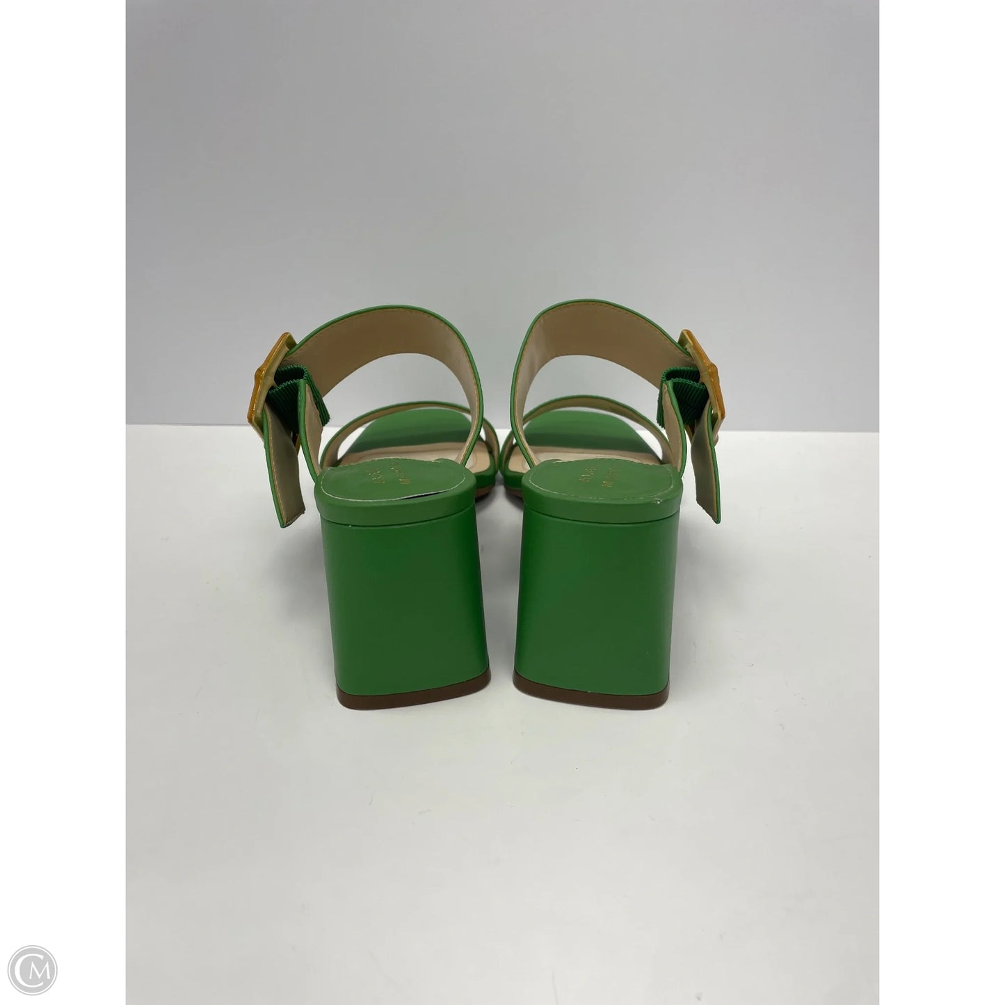 Sandals Heels Block By Alex Marie In Green, Size: 6.5