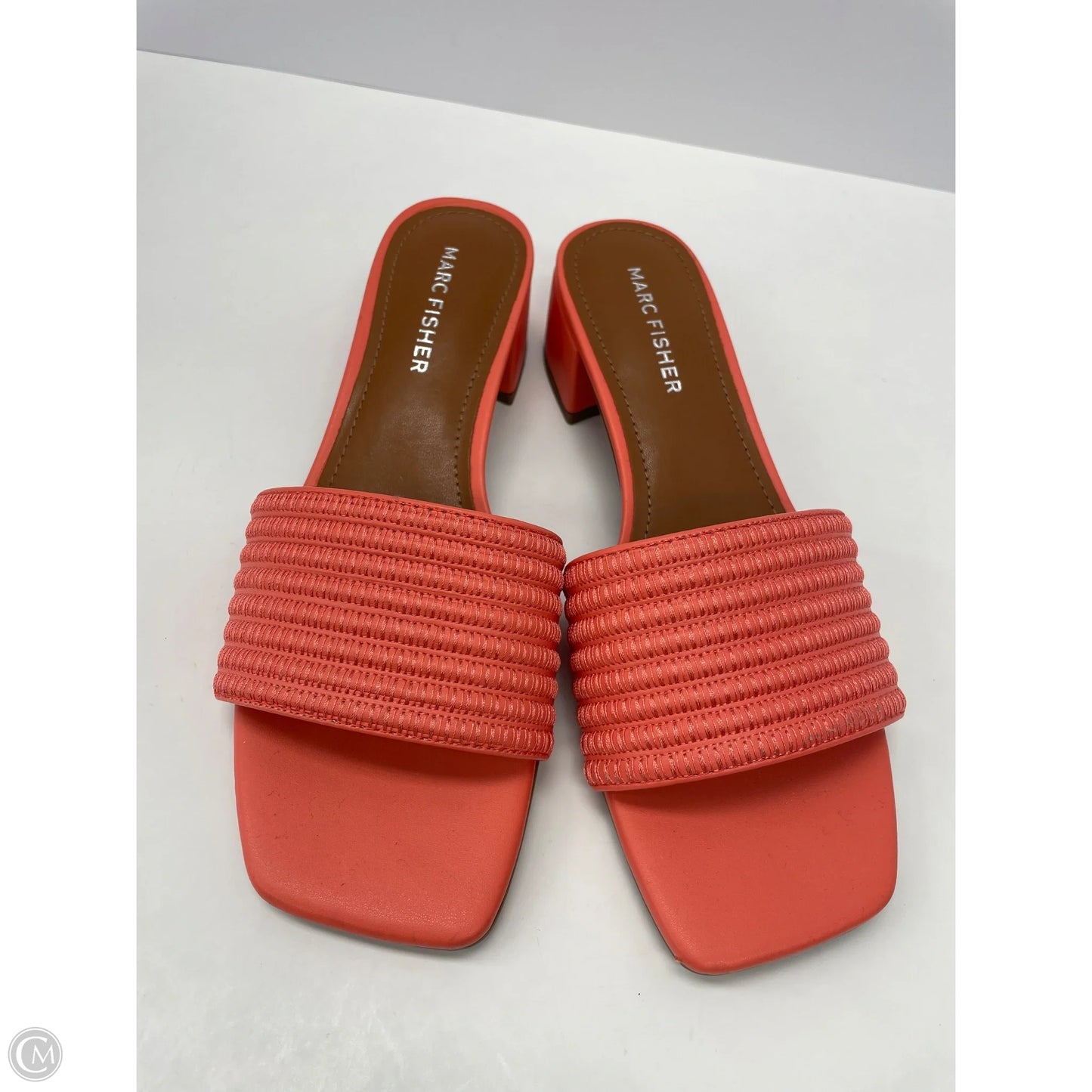 Sandals Heels Block By Marc Fisher In Peach, Size: 6