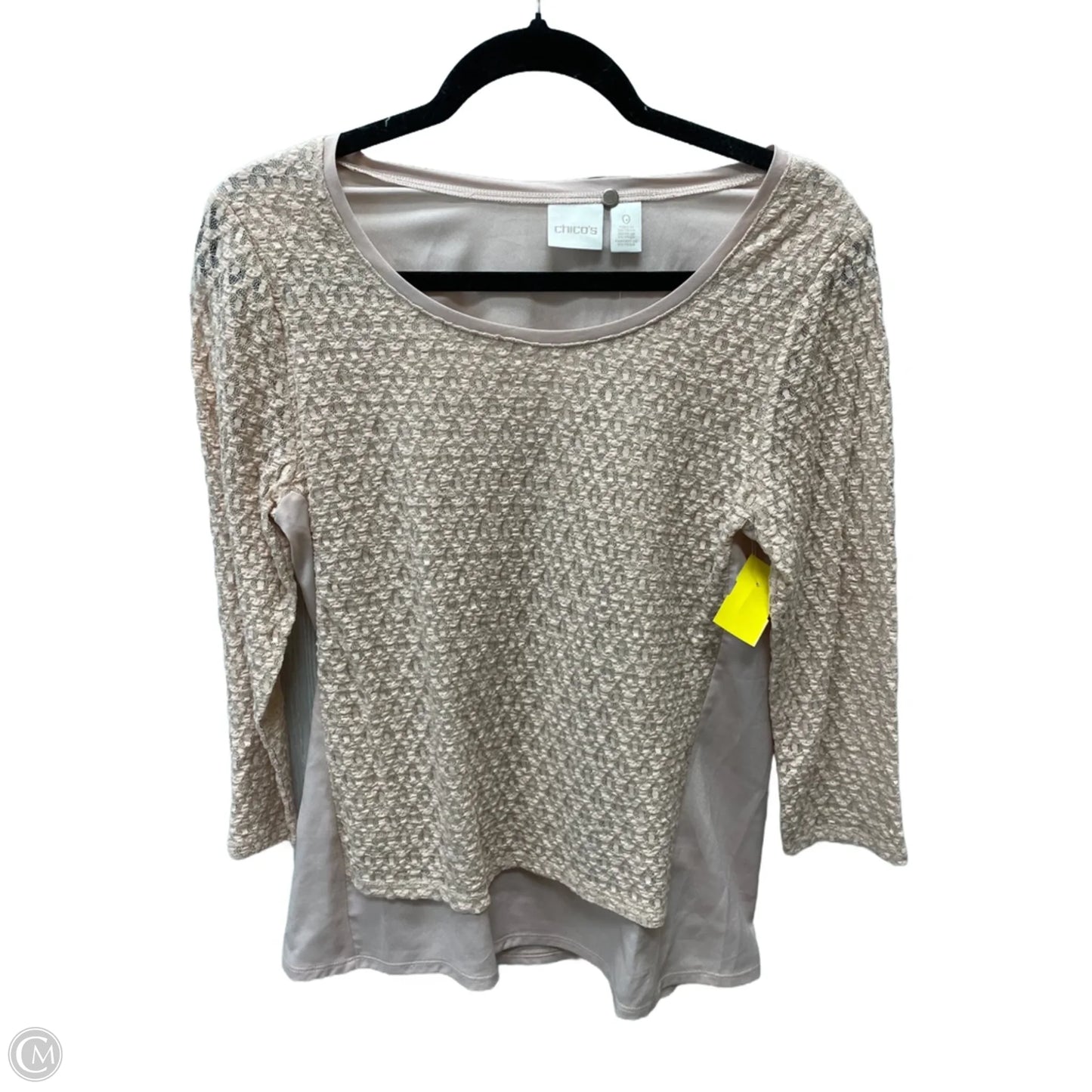 Top Short Sleeve By Chicos In Pink, Size: S