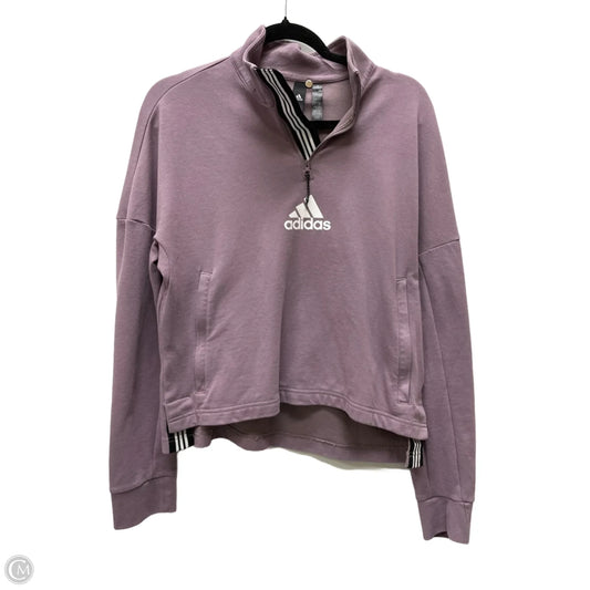 Jacket Fleece By Adidas In Purple, Size: L