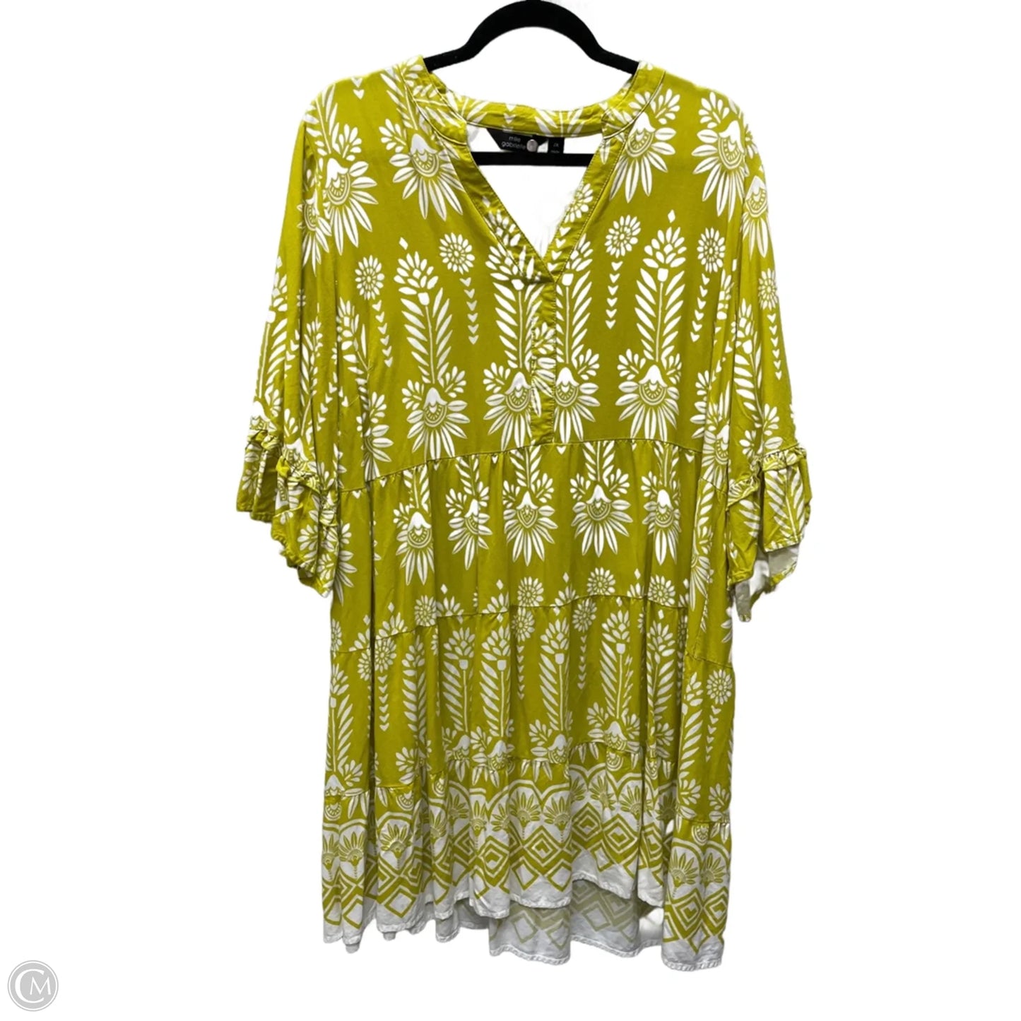 Dress Casual Short By Mlle Gabrielle In Floral Print, Size: 2x