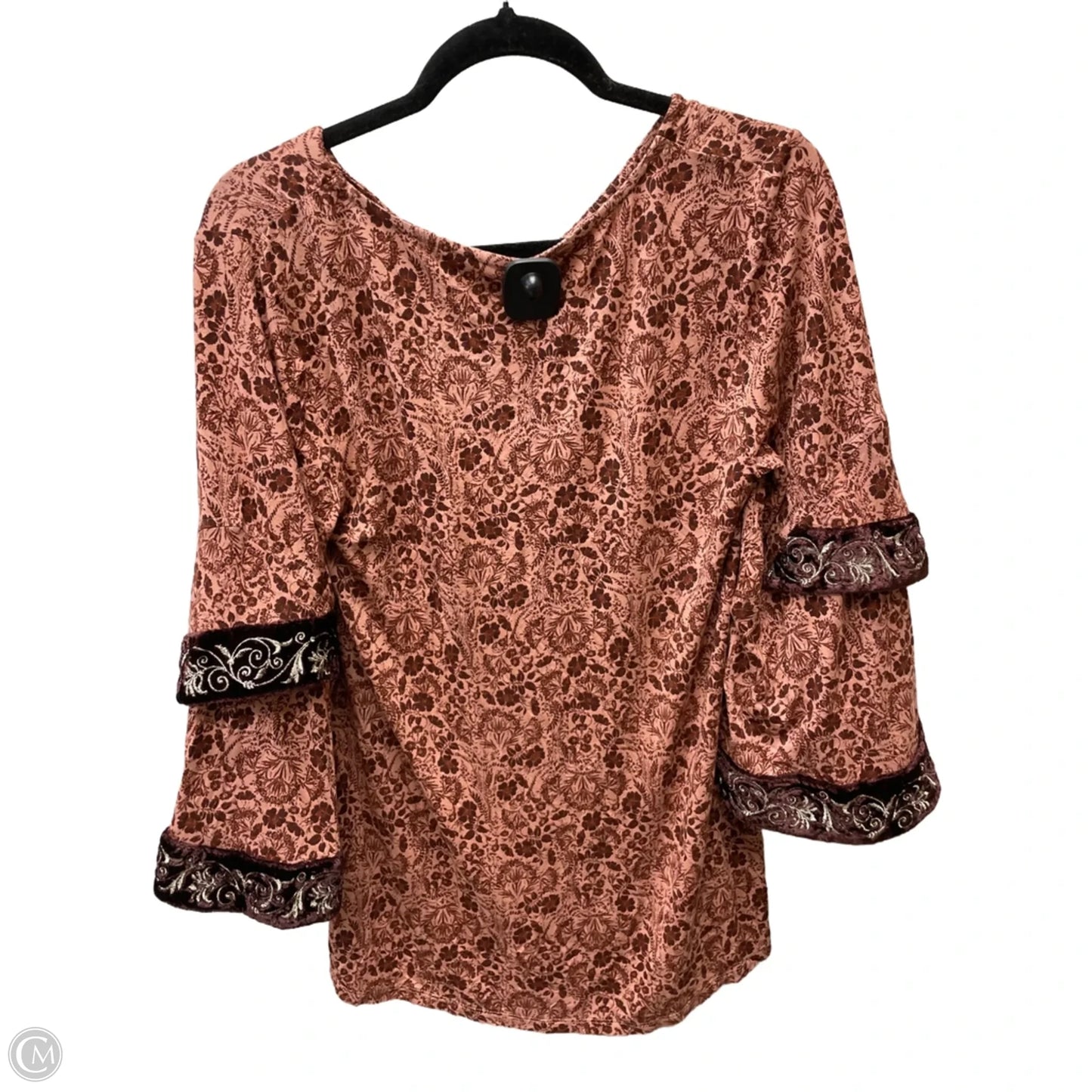 Top 3/4 Sleeve By Soft Surroundings In Floral Print, Size: S