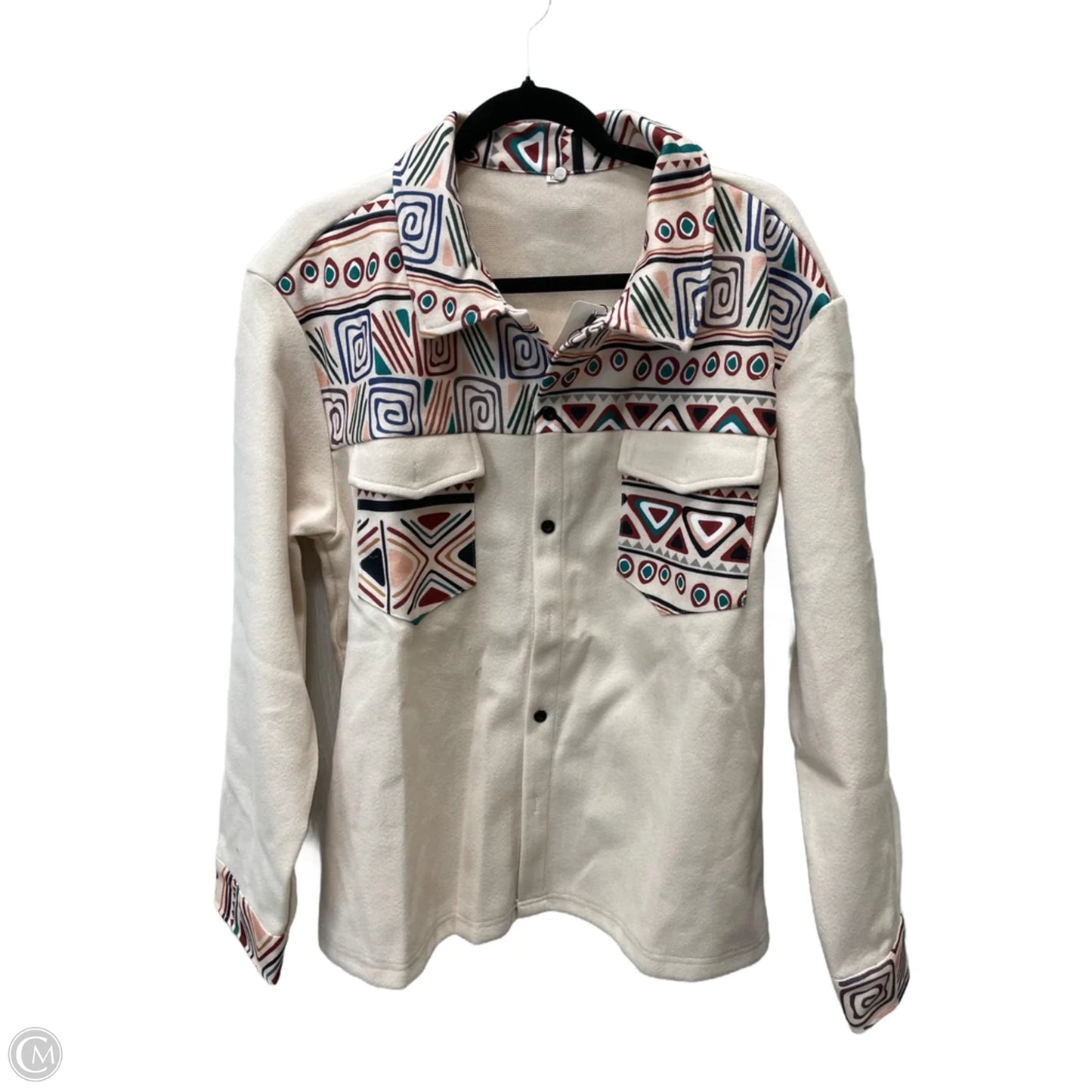 Jacket Shirt By Clothes Mentor In Geometric Pattern, Size: M