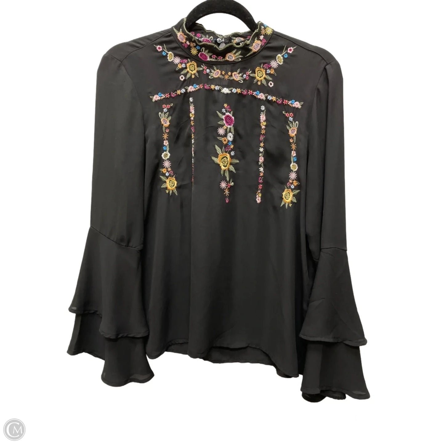 Blouse Long Sleeve By Clothes Mentor In Floral Print, Size: L