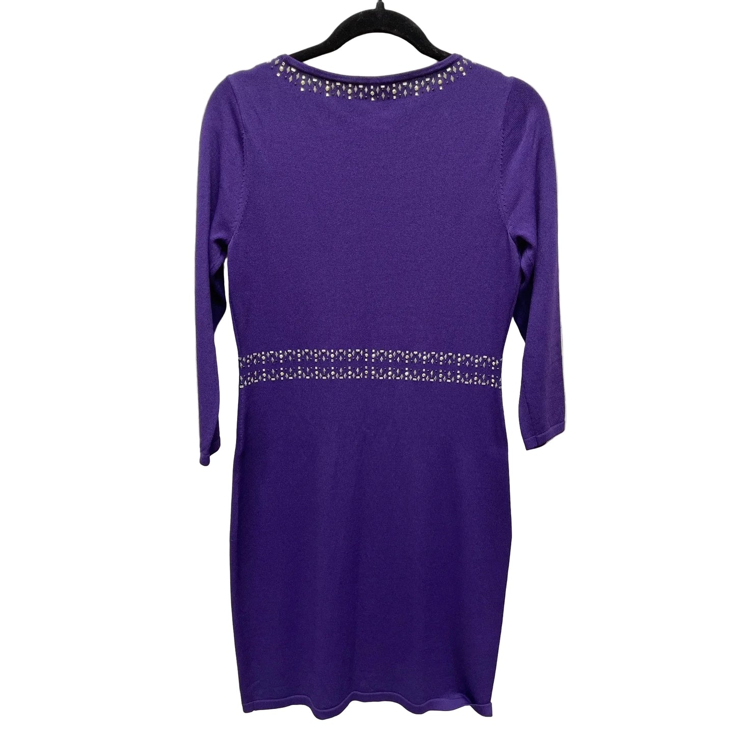 Dress Sweater By Calvin Klein In Purple, Size: M
