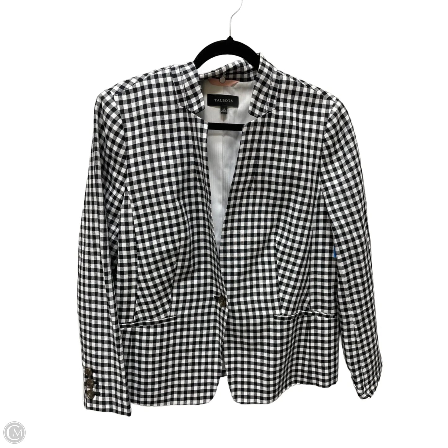 Blazer By Talbots In Plaid Pattern, Size: L