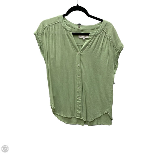 Top Short Sleeve By Loft In Green, Size: S