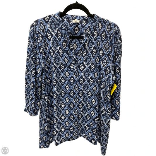 Top Long Sleeve By Chicos In Multi-colored, Size: L