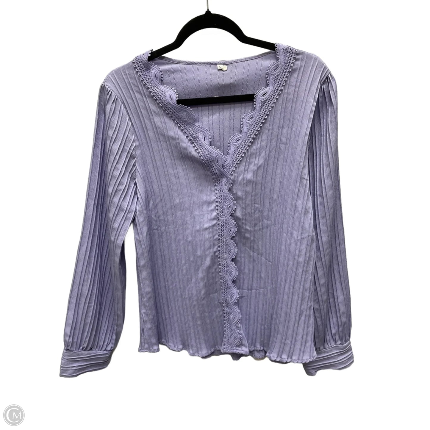Top Long Sleeve By Clothes Mentor In Purple, Size: L