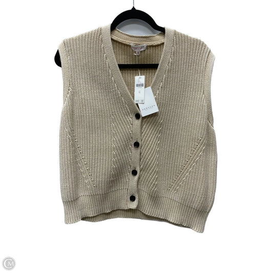 Vest Sweater By Clothes Mentor In Tan, Size: Xl