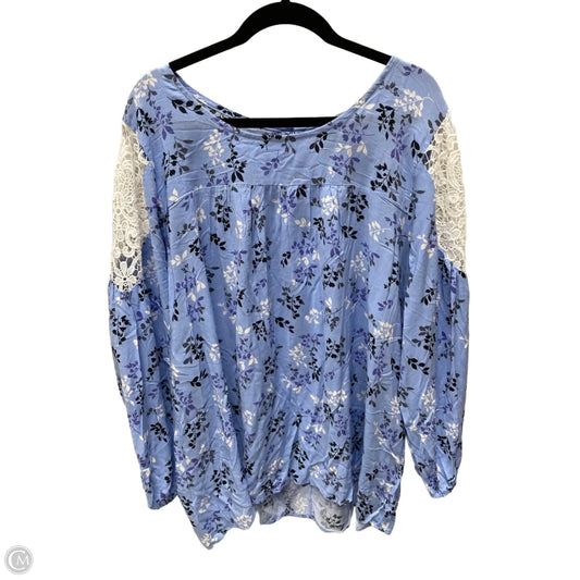 Top Long Sleeve By Lane Bryant In Floral Print, Size: 1x
