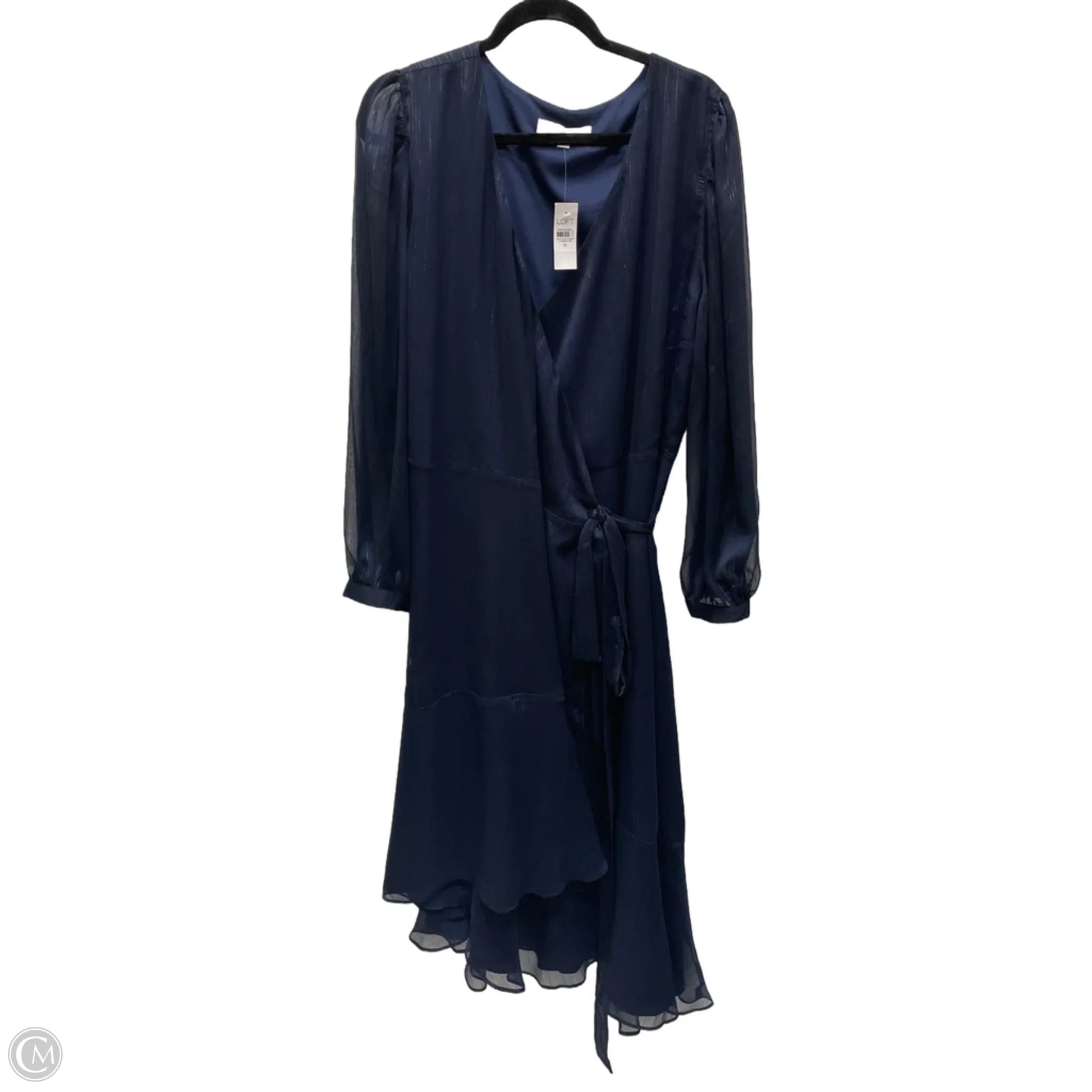 Dress Casual Midi By Loft In Navy, Size: 1x Clothes Mentor Cordova TN #245 Dress Casual Midi By Loft In Navy, Size: 1x Clothes Mentor Cordova TN #245