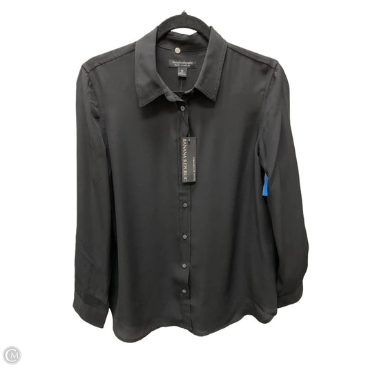 Blouse Long Sleeve By Banana Republic In Black, Size: M