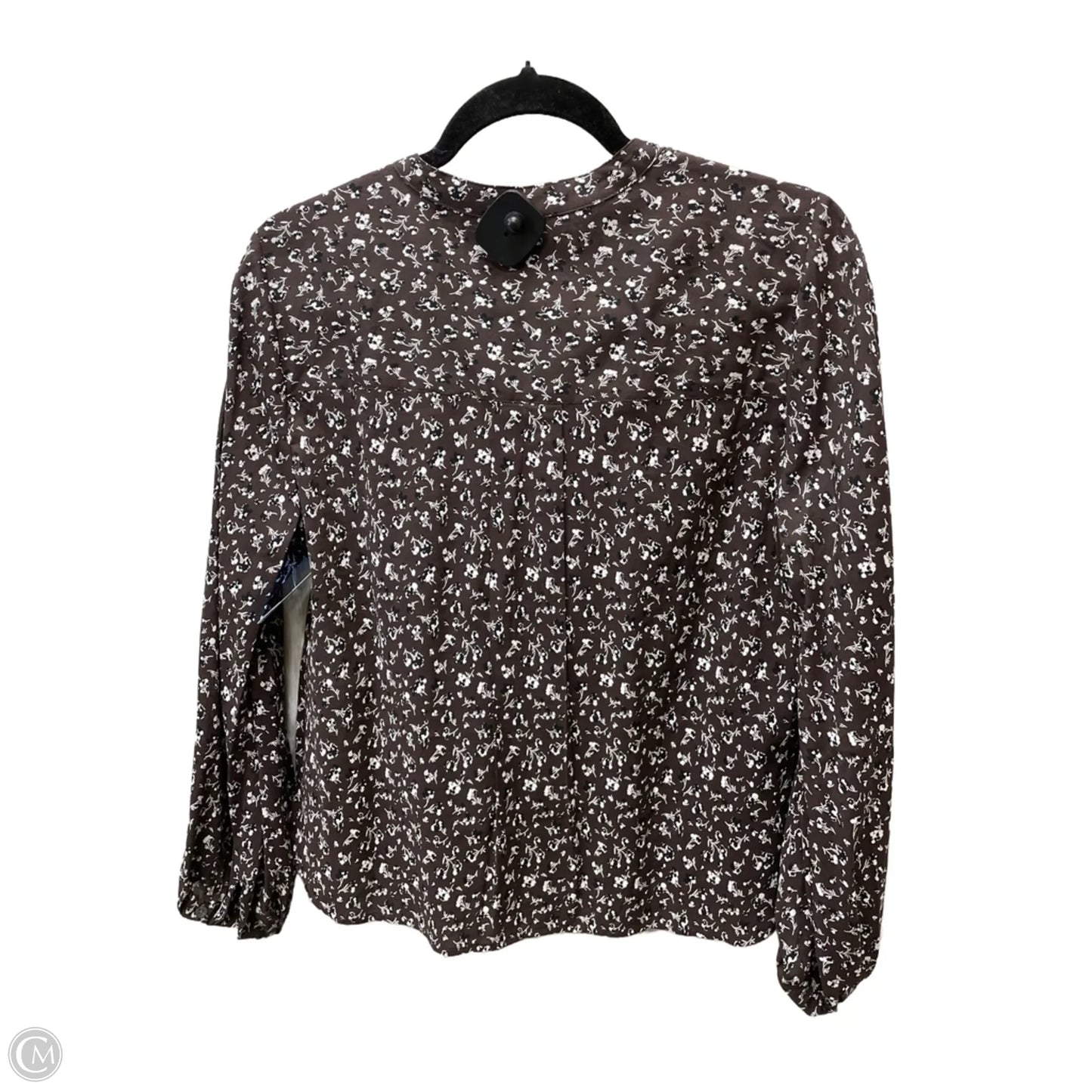 Blouse Long Sleeve By Madewell In Floral Print, Size: M