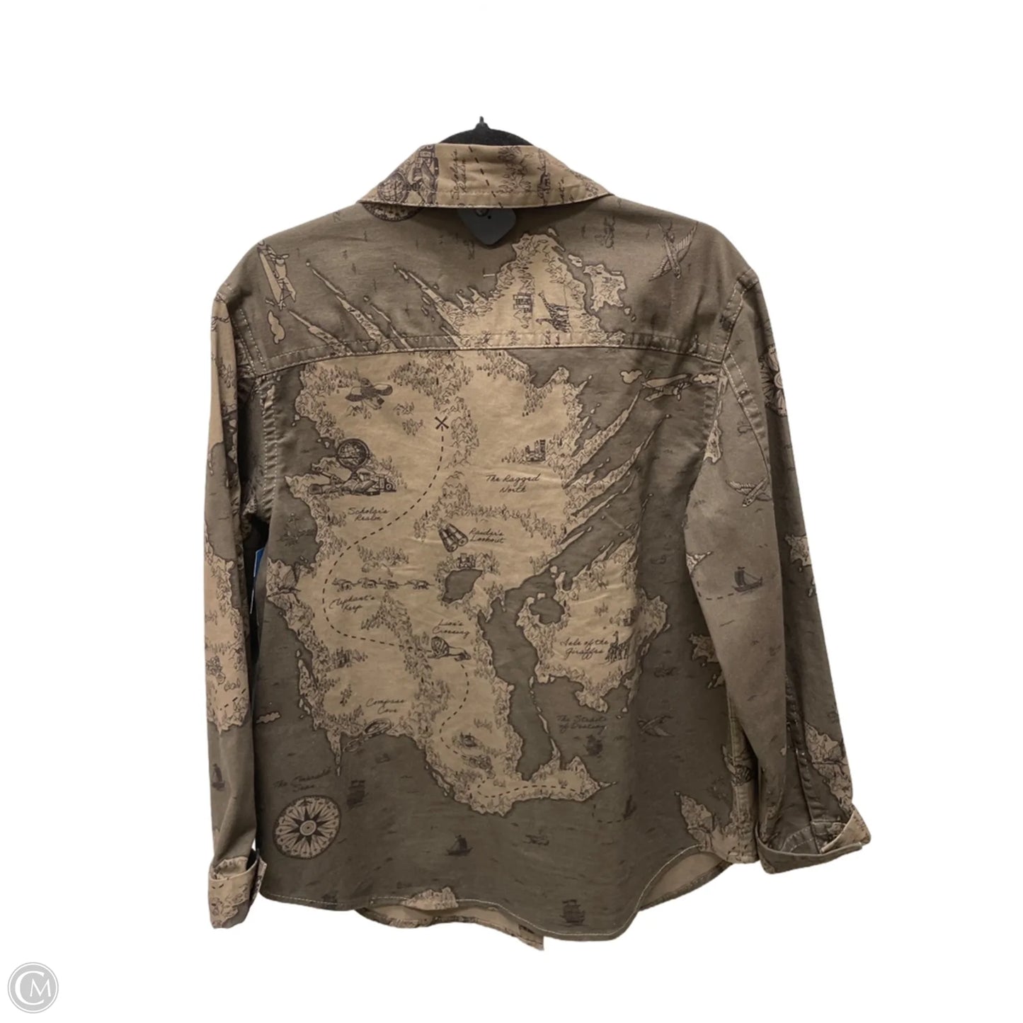 Jacket Shirt By Banana Republic In Brown, Size: Xs