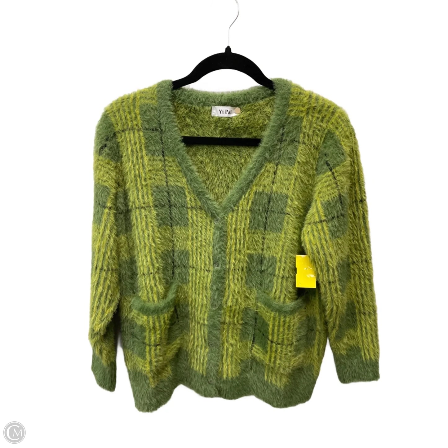 Sweater Cardigan By Yi Pai - In Green, Size: M