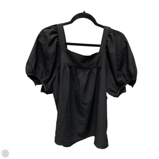Blouse Short Sleeve By Madewell In Black, Size: L