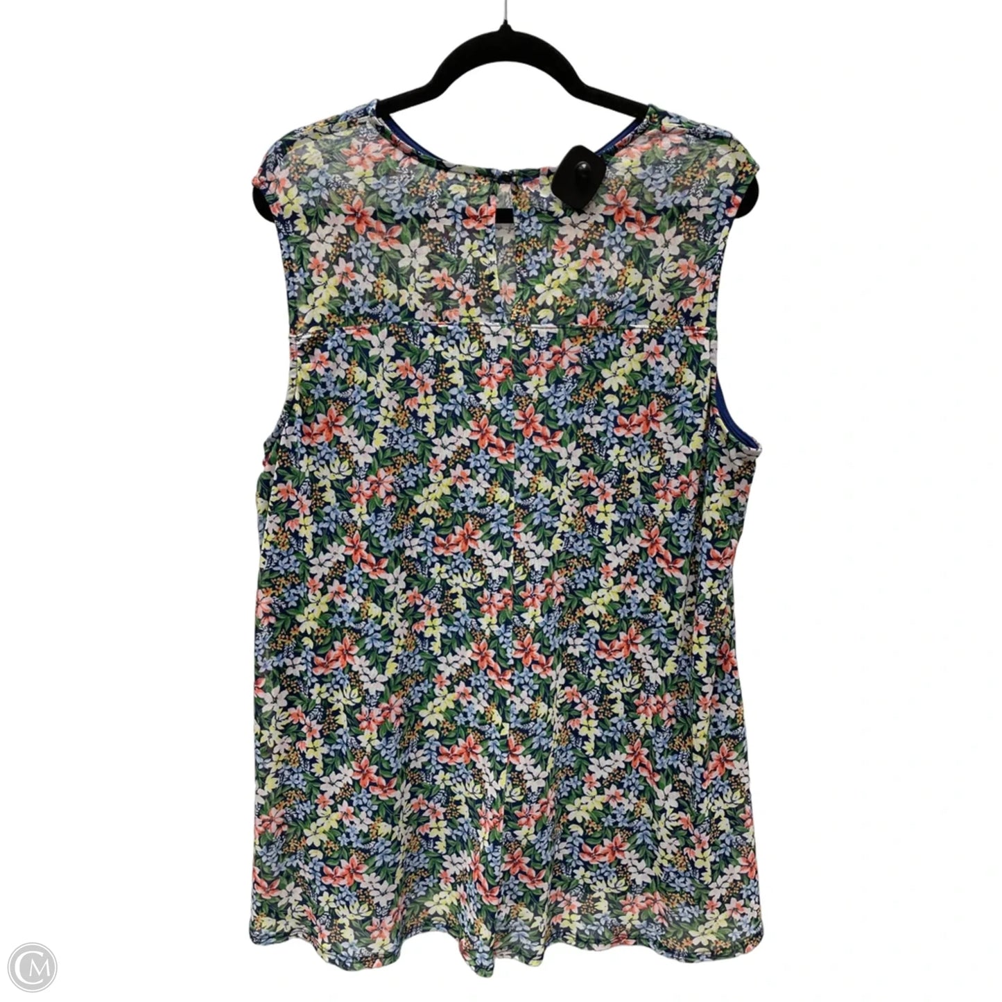 Blouse Sleeveless By Apt 9 In Floral Print, Size: 2x