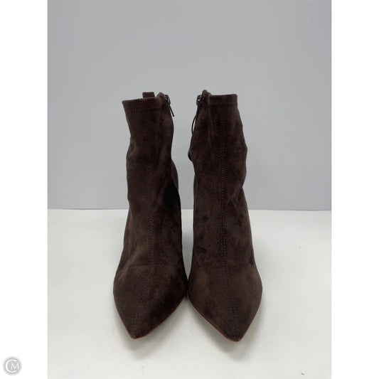 Boots Ankle Heels By Steve Madden In Brown, Size: 8.5