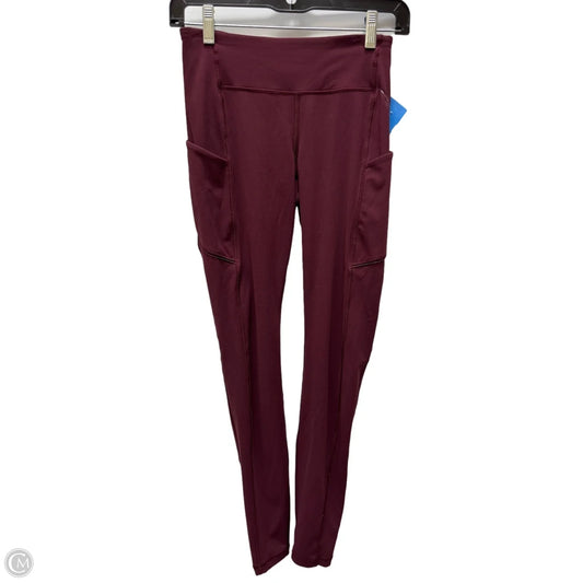 Athletic Leggings By Lululemon In Red, Size: S
