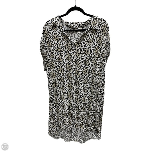 Top Short Sleeve By Umgee In Animal Print, Size: L