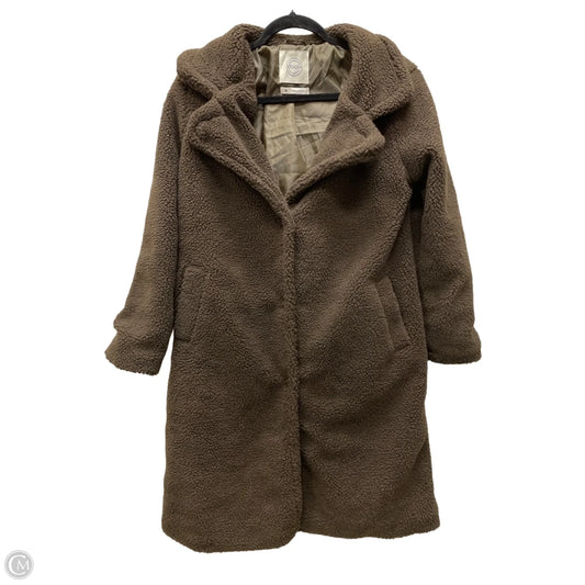 Coat Faux Fur & Sherpa By Stoosh In Brown, Size: M