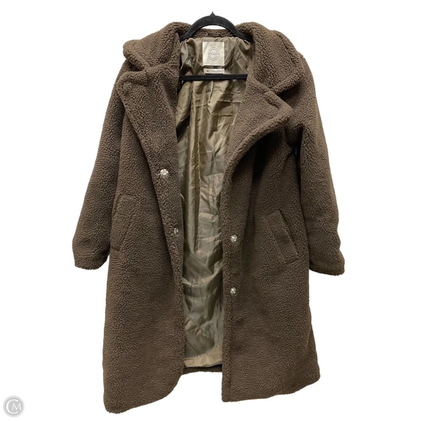 Coat Faux Fur & Sherpa By Stoosh In Brown, Size: M
