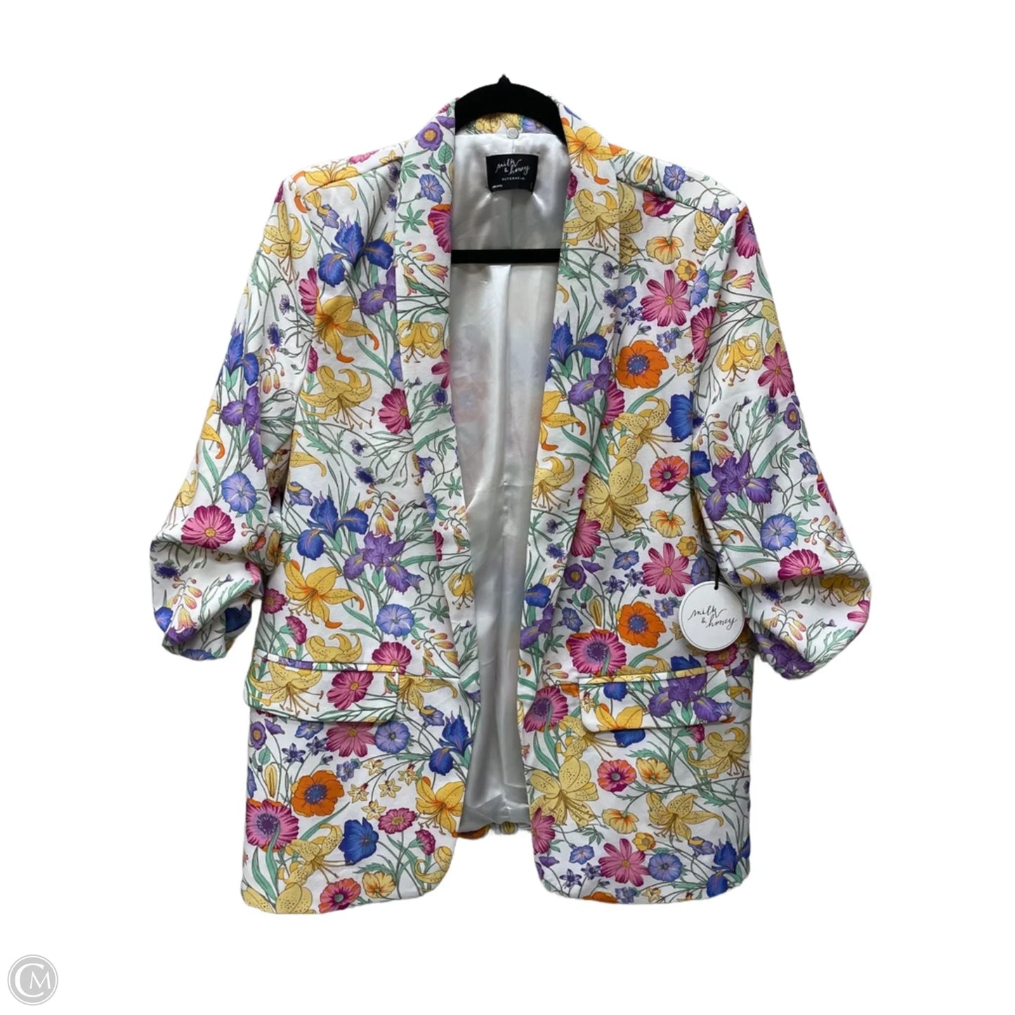 Blazer By Milk & Honey In Floral Print, Size: L