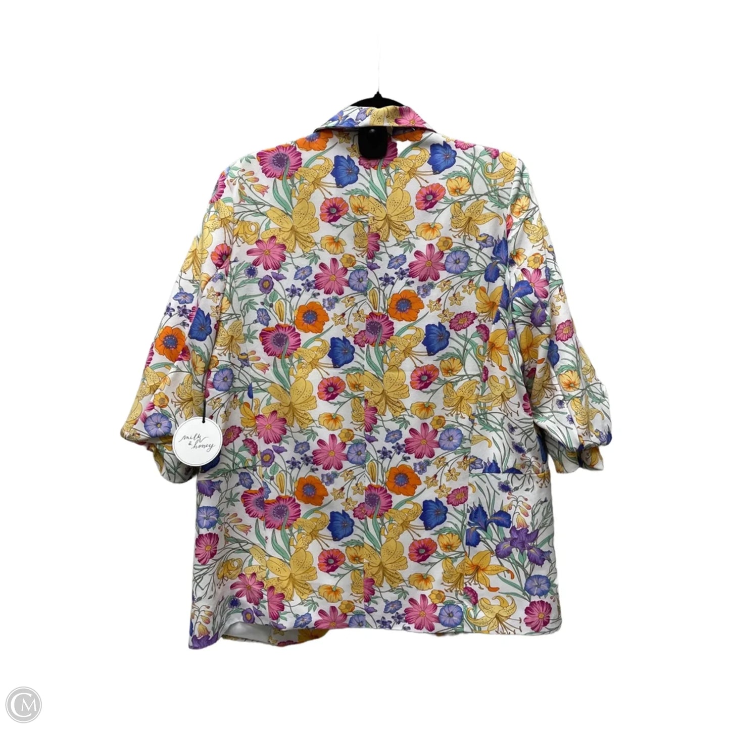 Blazer By Milk & Honey In Floral Print, Size: L