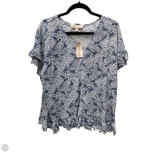 Top Short Sleeve By Philosophy In Floral Print, Size: Xl
