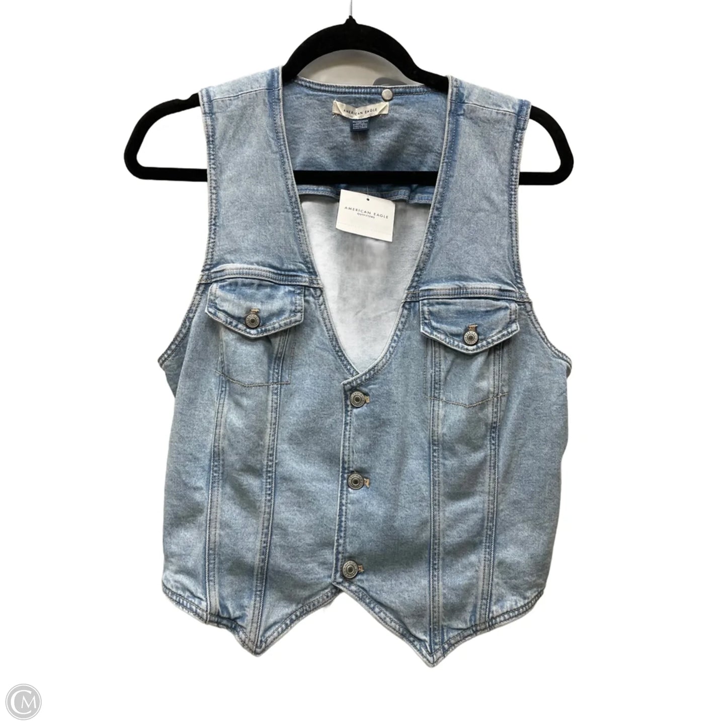 Vest Other By American Eagle In Blue Denim, Size: Xl
