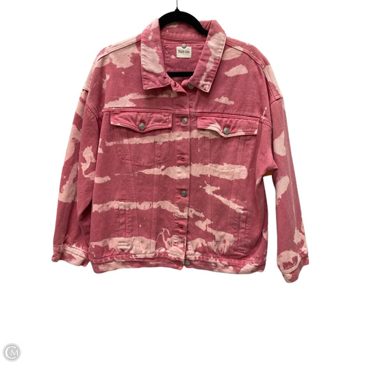 Jacket Denim By Peach Love Cream California In Tie Dye Print, Size: M