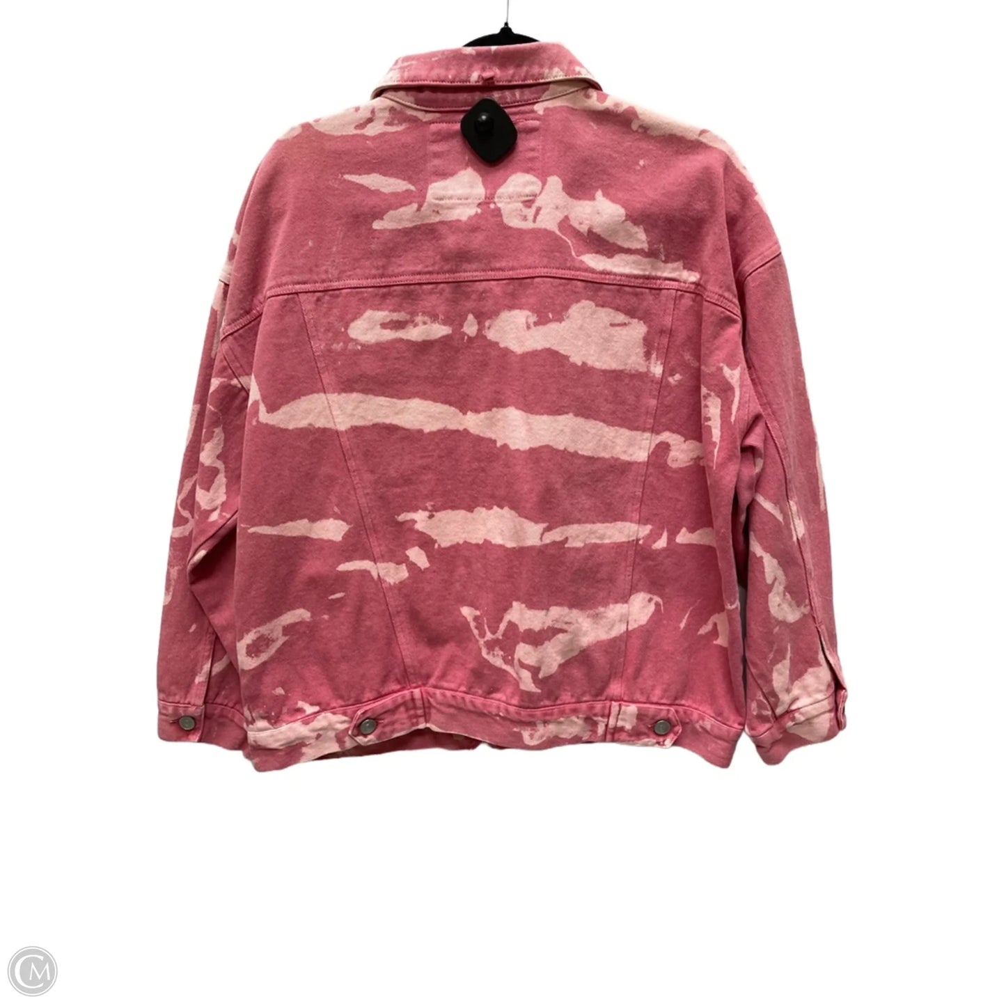 Jacket Denim By Peach Love Cream California In Tie Dye Print, Size: M