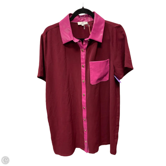 Dress Casual Short By Entro In Pink & Red, Size: L