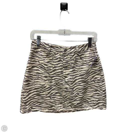 Skirt Mini & Short By Clothes Mentor In Zebra Print, Size: 4