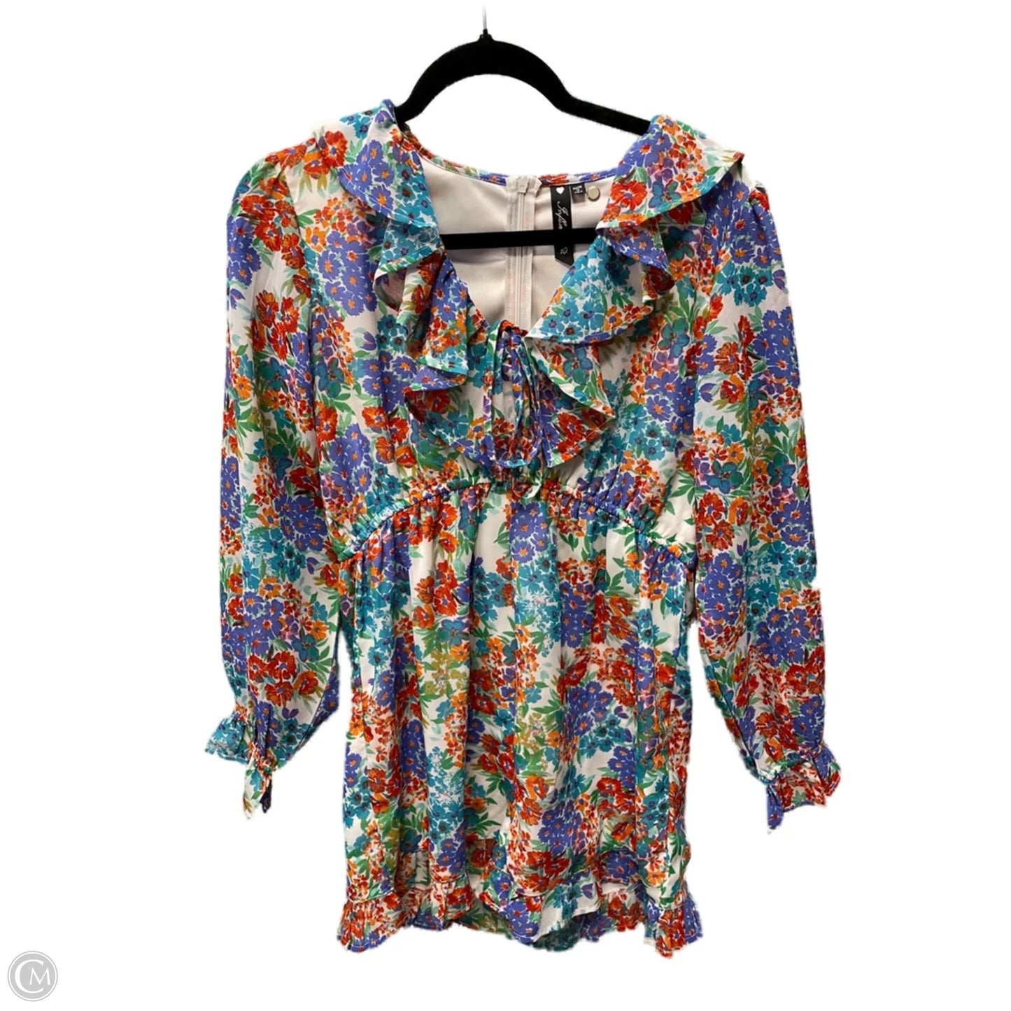 Romper By Clothes Mentor In Floral Print, Size: L