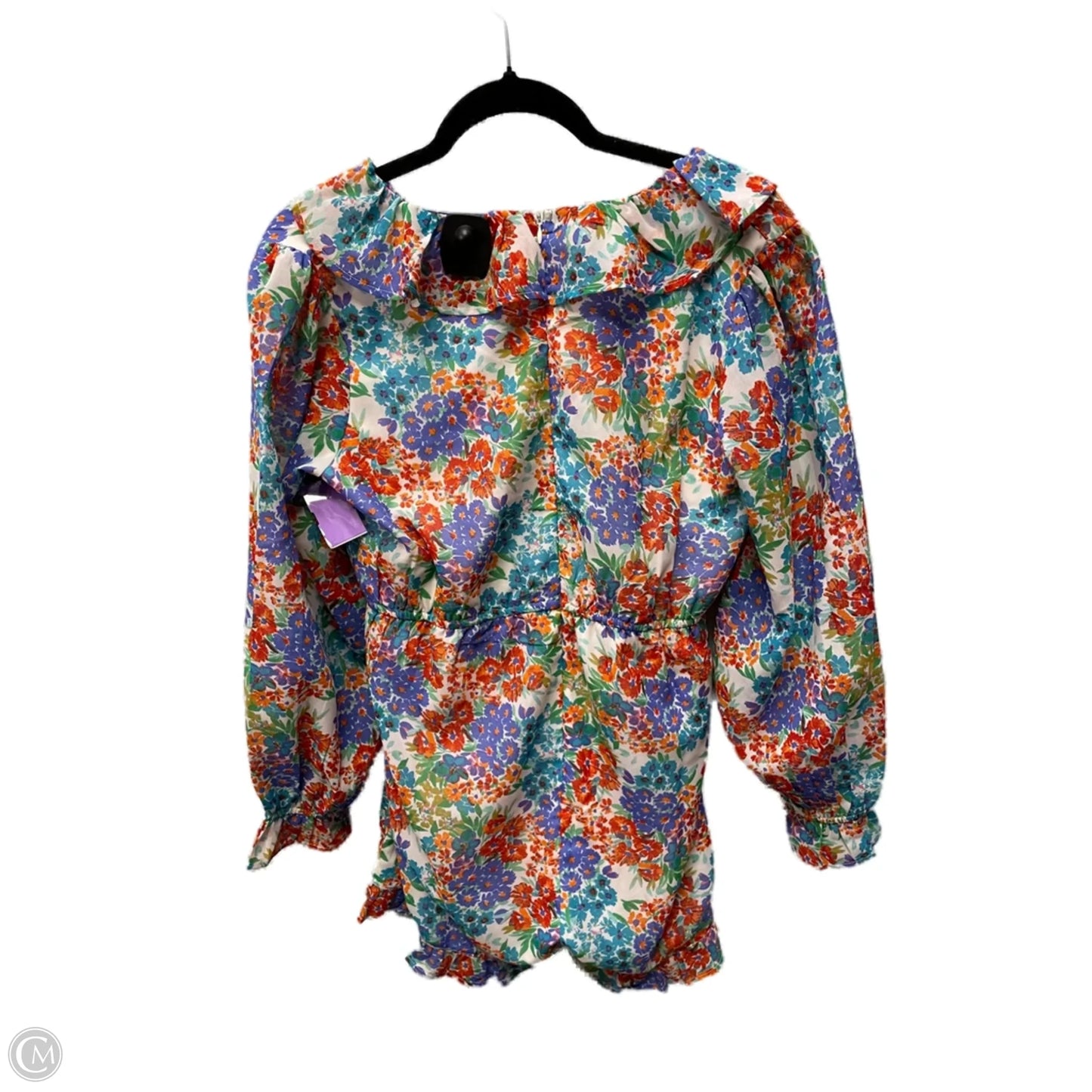 Romper By Clothes Mentor In Floral Print, Size: L