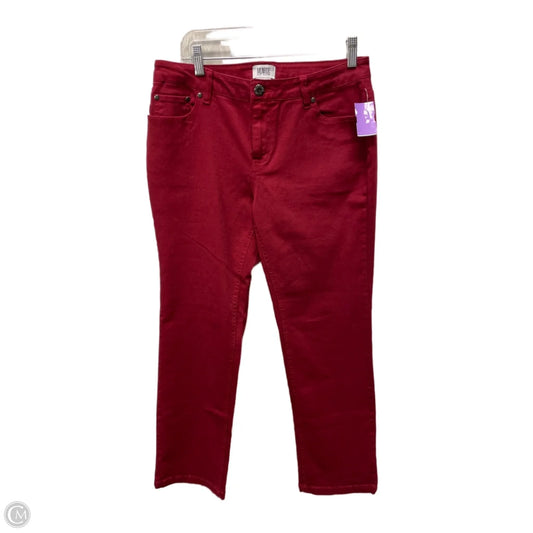 Jeans Straight By Monroe And Main In Red, Size: 8