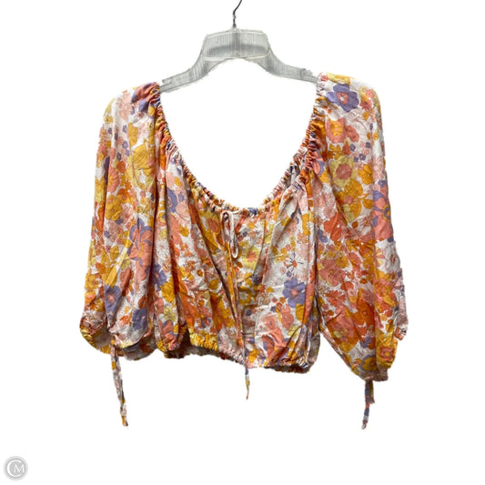 Top 3/4 Sleeve By Rachel Zoe In Floral Print, Size: M