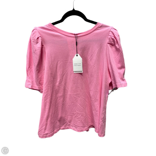 Top Short Sleeve By English Factory In Pink, Size: 1x