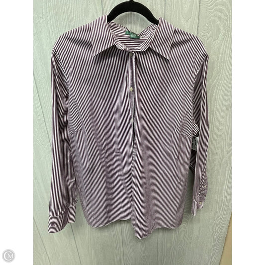 Top Long Sleeve By Lauren By Ralph Lauren In Striped Pattern, Size: 2x