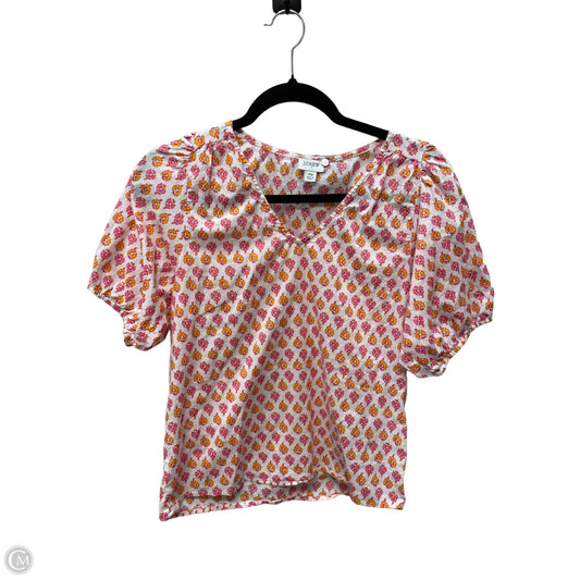 Top Short Sleeve By J. Crew In Floral Print, Size: Xs