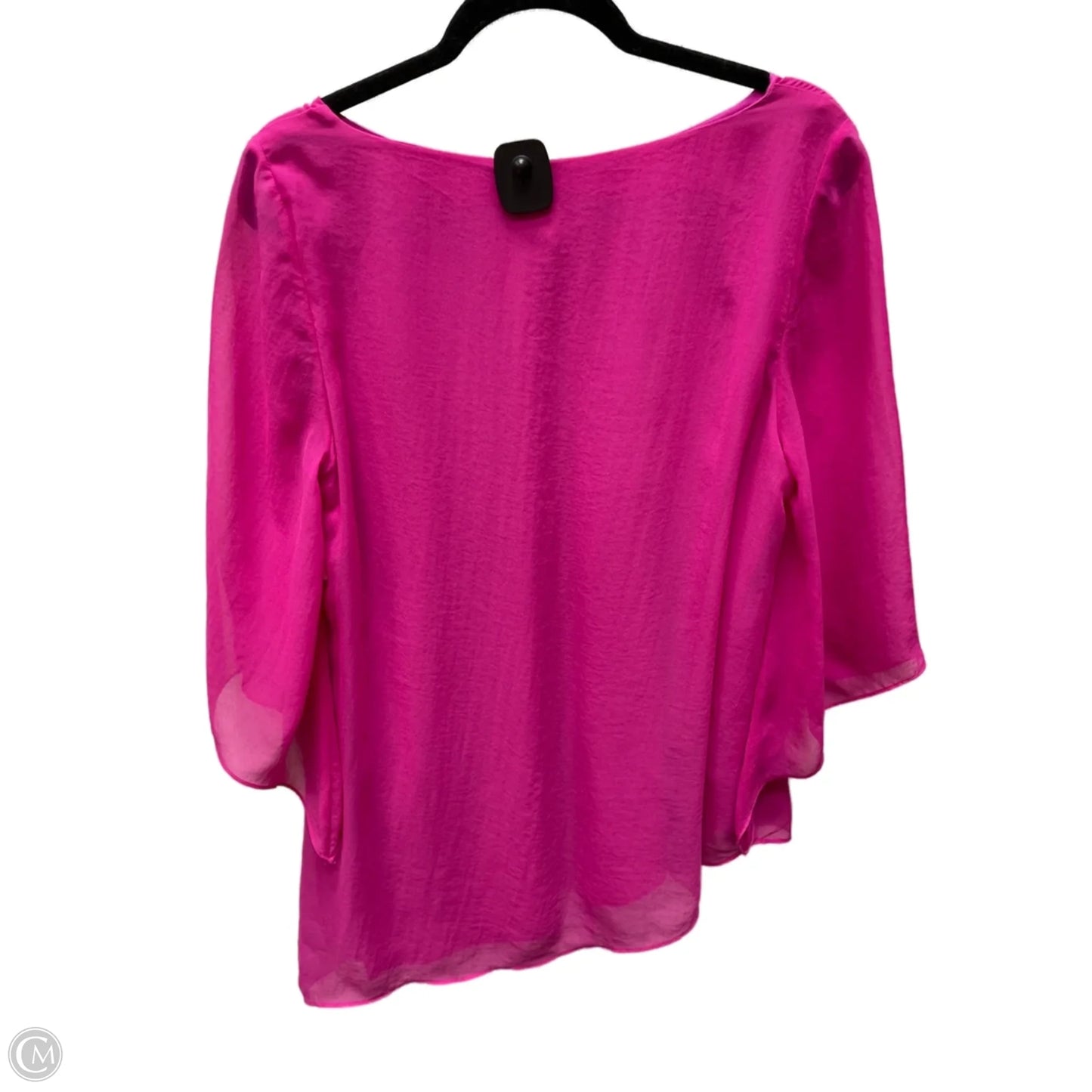 Top Short Sleeve By Chicos In Pink, Size: Mp