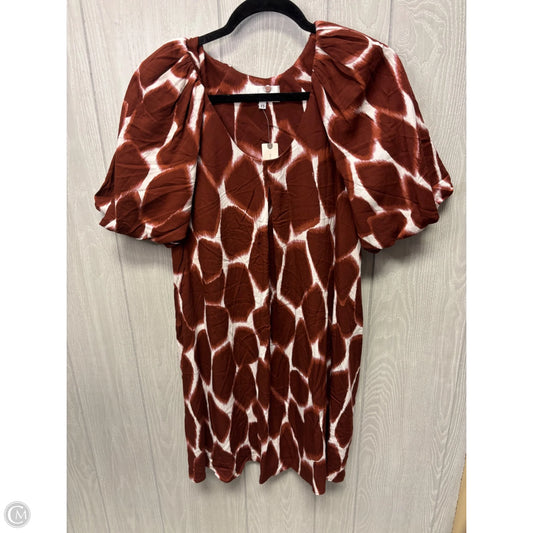 Dress Casual Short By Corey Lynn Calter In Brown & Cream, Size: Xs