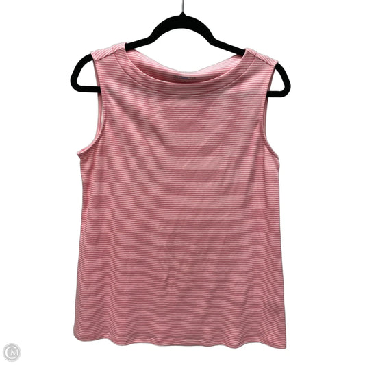 Top Sleeveless By Croft And Barrow In Striped Pattern, Size: M
