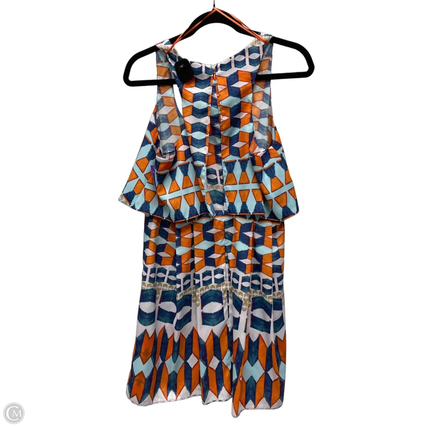 Dress Casual Short By Jessica Simpson In Blue & Orange, Size: M