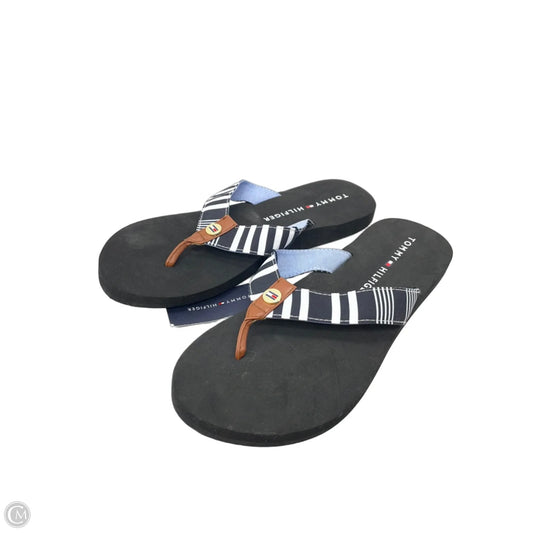 Sandals Flats By Tommy Hilfiger In Black, Size: 9