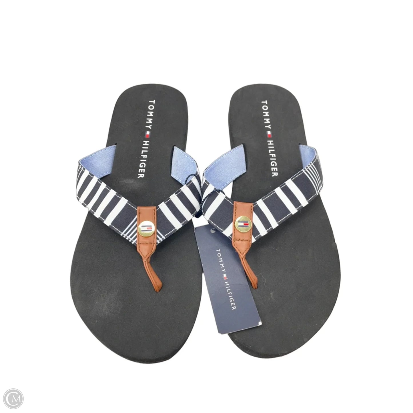 Sandals Flats By Tommy Hilfiger In Black, Size: 7