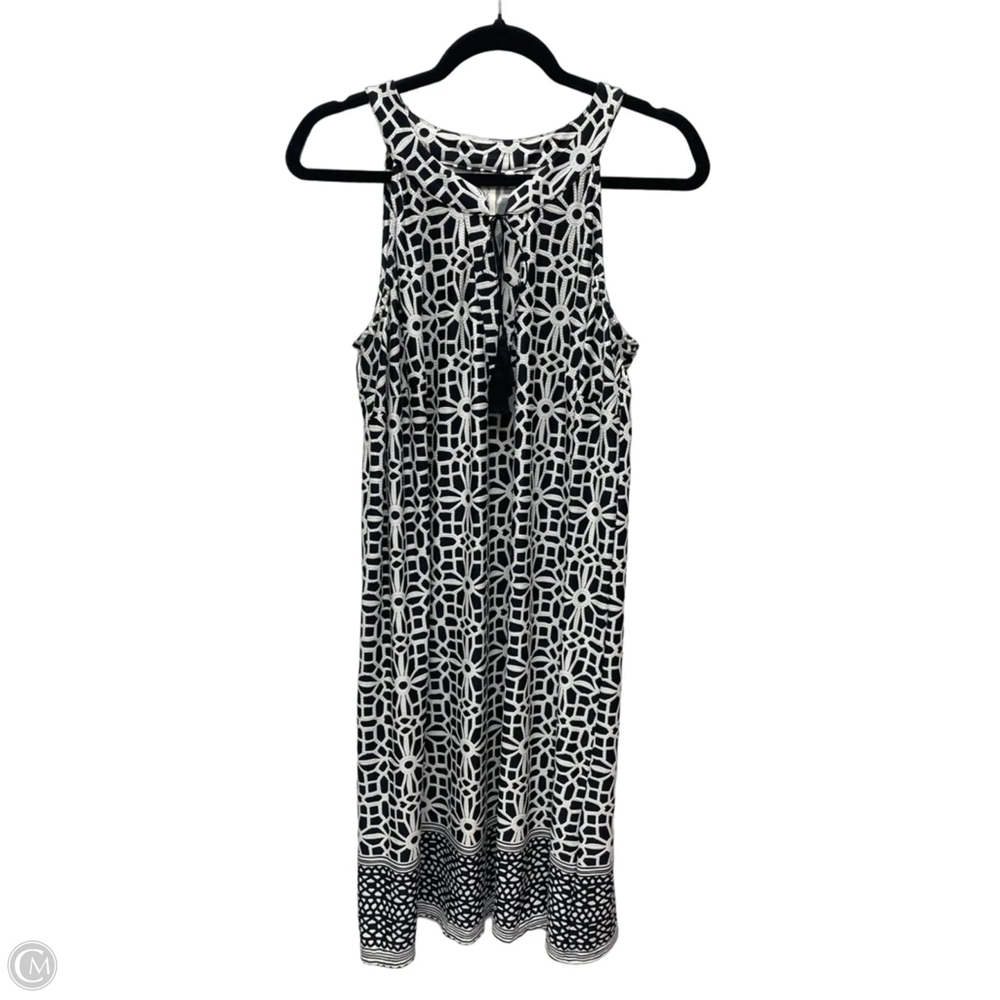 Dress Casual Midi By Tacera In Black & White, Size: 1x