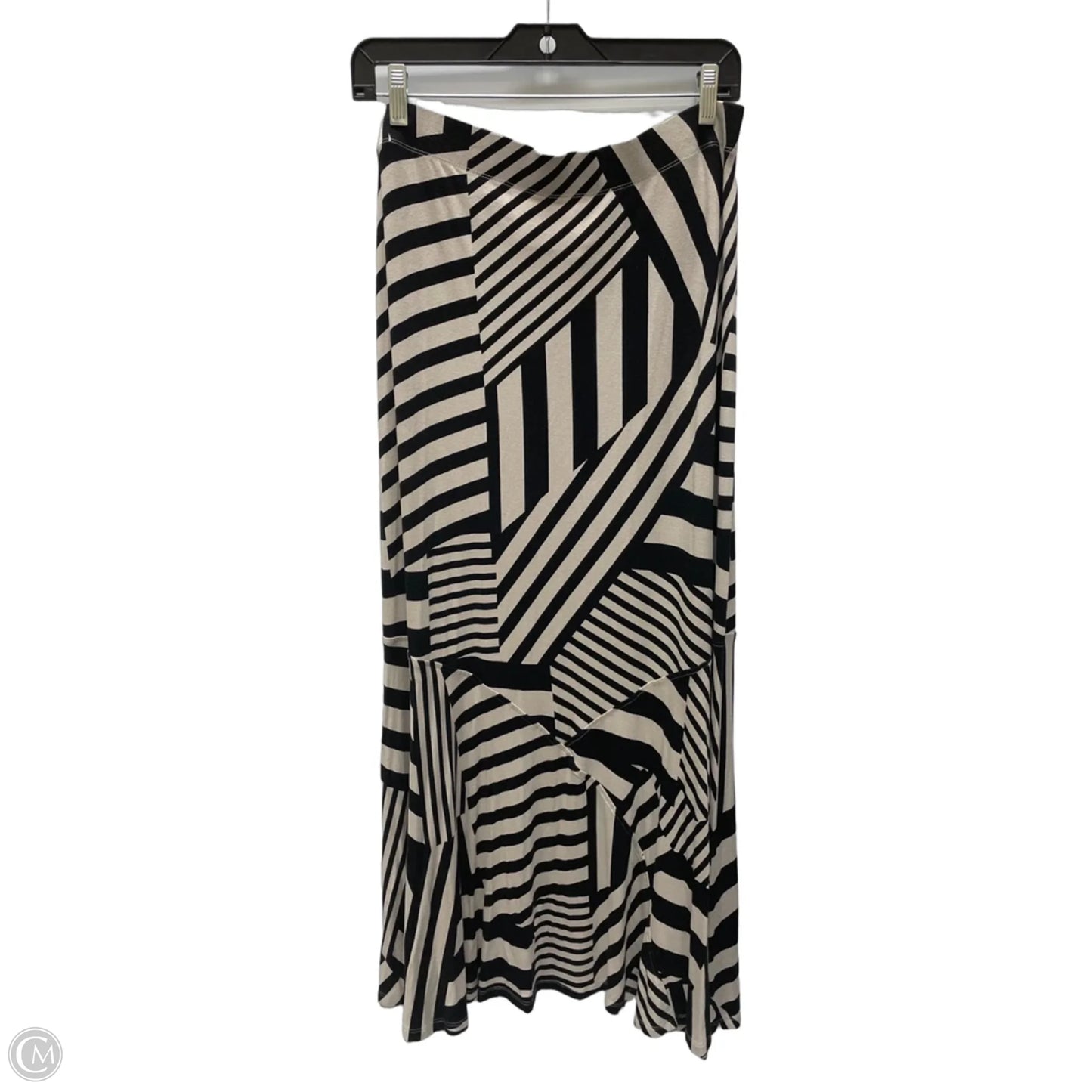 Skirt Midi By Chicos In Black & Brown, Size: M